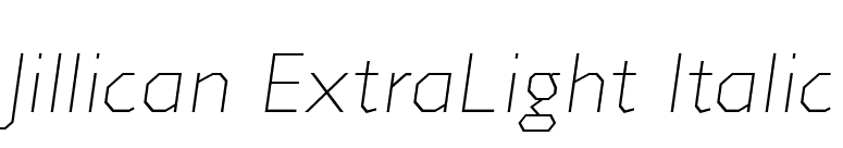 Jillican ExtraLight Italic font preview