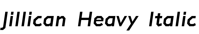 Jillican Heavy Italic font preview