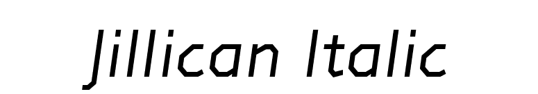 Jillican Italic font preview