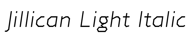 Jillican Light Italic font preview