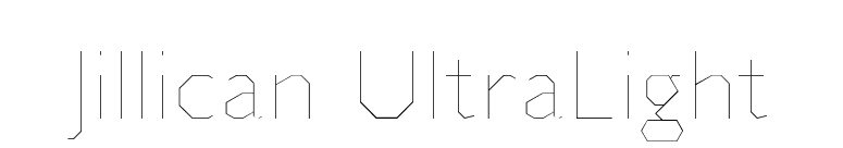 Jillican UltraLight font preview