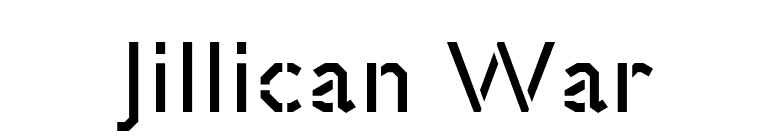 Jillican War font preview