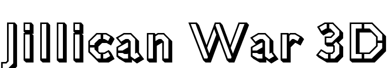 Jillican War 3D font preview