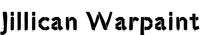 Jillican Warpaint font preview