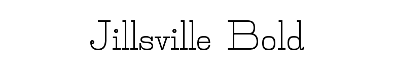 Jillsville Bold font preview