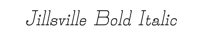 Jillsville Bold Italic font preview