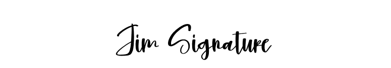 Jim Signature font preview