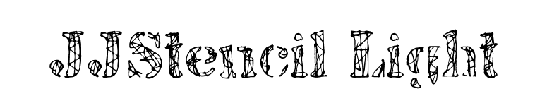 JJStencil Light font preview