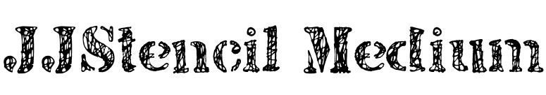 JJStencil Medium font preview