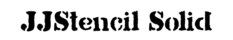 JJStencil Solid font preview