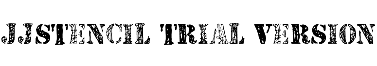 JJStencil Trial Version font preview