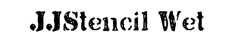JJStencil Wet font preview