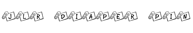 JLR Diaper Pin font preview