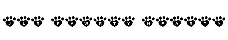 JLR Pawrty Hearty font preview