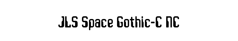JLS Space Gothic-C NC font preview