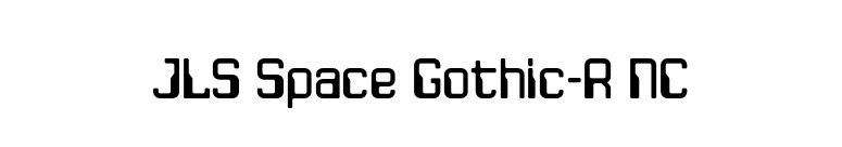 JLS Space Gothic-R NC font preview