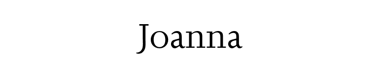 Joanna font preview