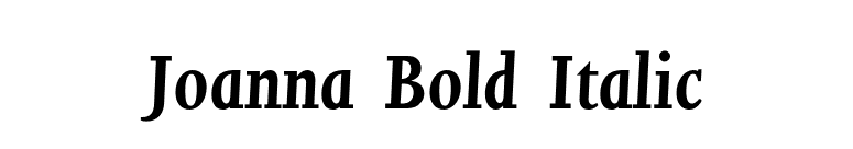 Joanna Bold Italic font preview