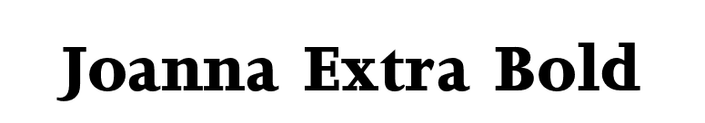 Joanna Extra Bold font preview