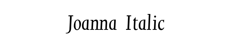 Joanna Italic font preview