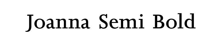 Joanna Semi Bold font preview