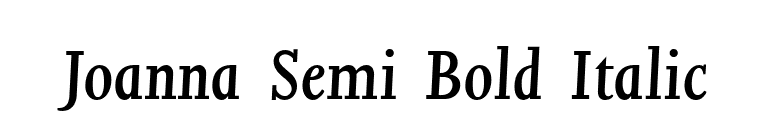 Joanna Semi Bold Italic font preview