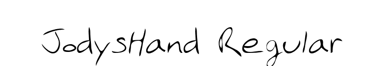 JodysHand Regular font preview