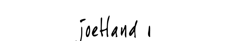 joeHand 1 font preview