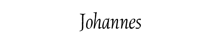 Johannes font preview