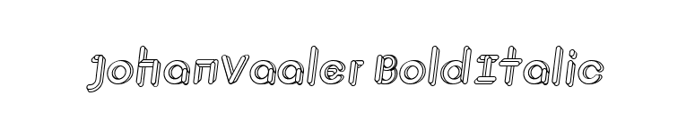 JohanVaaler BoldItalic font preview