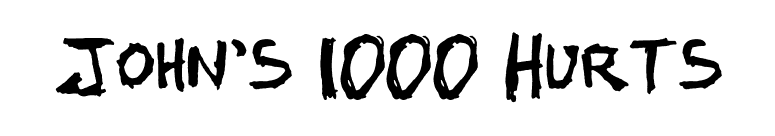 John's 1000 Hurts font preview