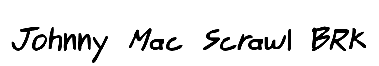 Johnny Mac Scrawl BRK font preview
