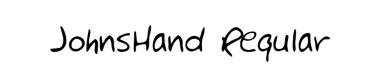 JohnsHand Regular font preview