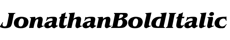 JonathanBoldItalic font preview