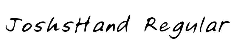JoshsHand Regular font preview