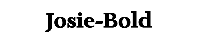 Josie-Bold font preview