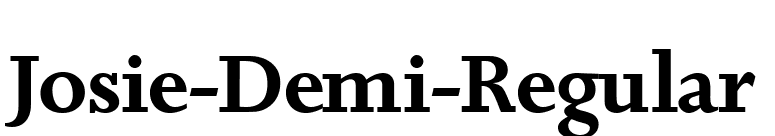 Josie-Demi-Regular font preview