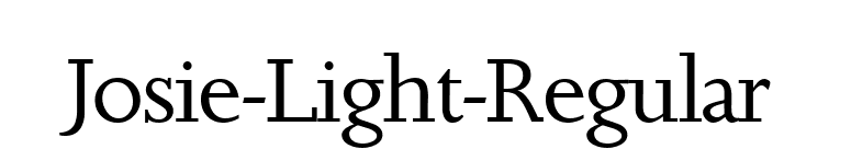 Josie-Light-Regular font preview
