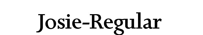 Josie-Regular font preview