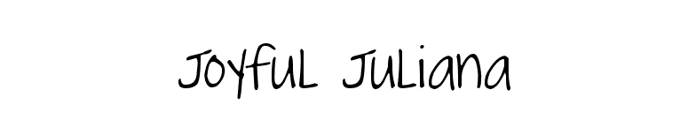 Joyful Juliana font preview