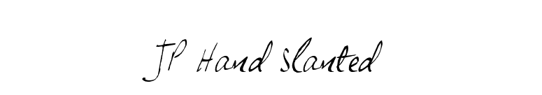 JP Hand Slanted font preview