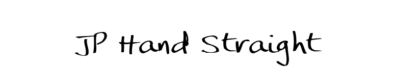 JP Hand Straight font preview