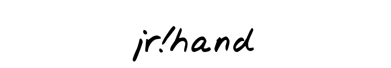 jr!hand font preview