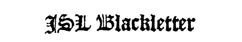 JSL Blackletter font preview