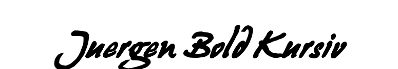 Juergen Bold Kursiv font preview