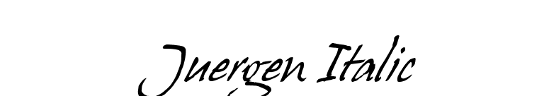 Juergen Italic font preview