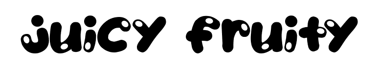 Juicy Fruity font preview
