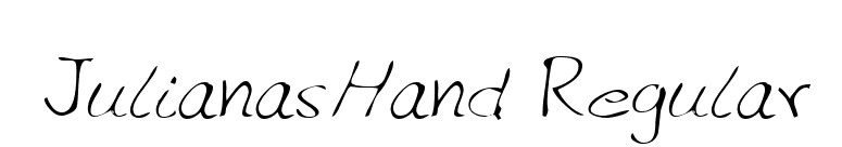 JulianasHand Regular font preview