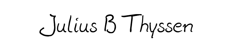 Julius B Thyssen font preview