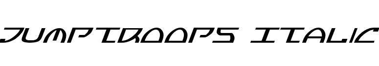 Jumptroops Italic font preview